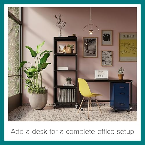 Vista 15 de Space Solutions Archivador móvil de metal de 3 cajones con cerradura, tamaño carta, blanco, totalmente montado