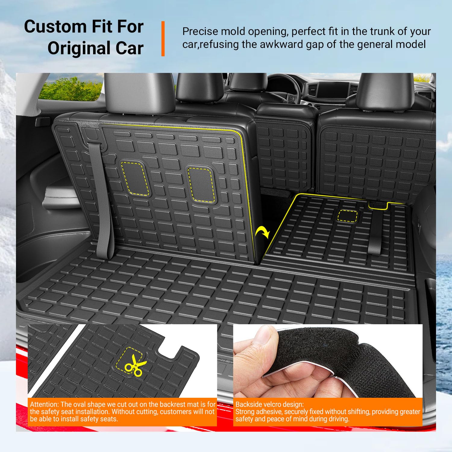 Amazon.com: powoq 8Seat Cargo Mat Compatible with 2016-2022 Honda