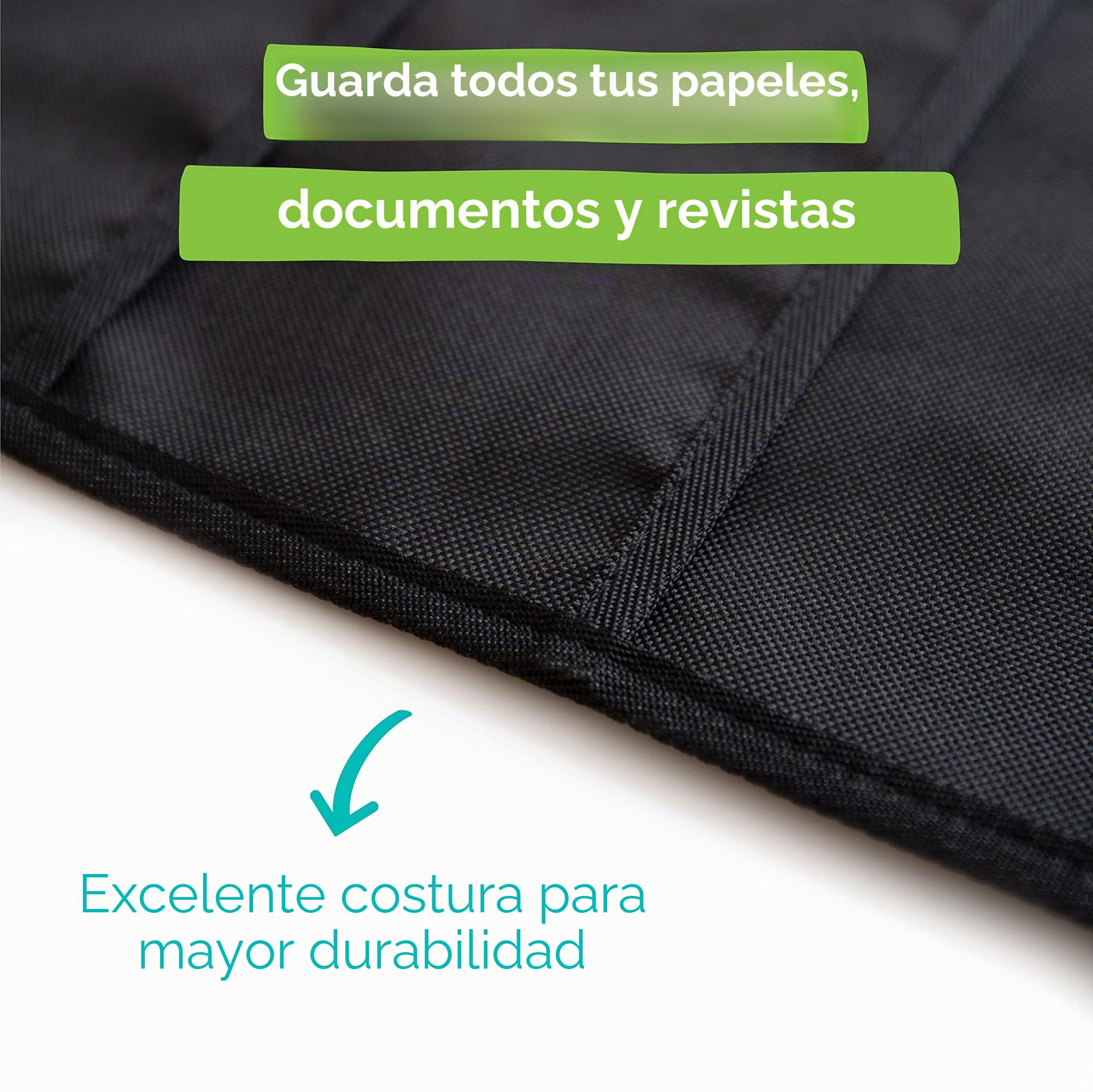 WallDeca Organizador de archivos colgantes | Gráfico de bolsillo de almacenamiento, tamaño carta, negro, para la oficina, el hogar y el aula (20 bolsillos - con etiqueta para el nombre)