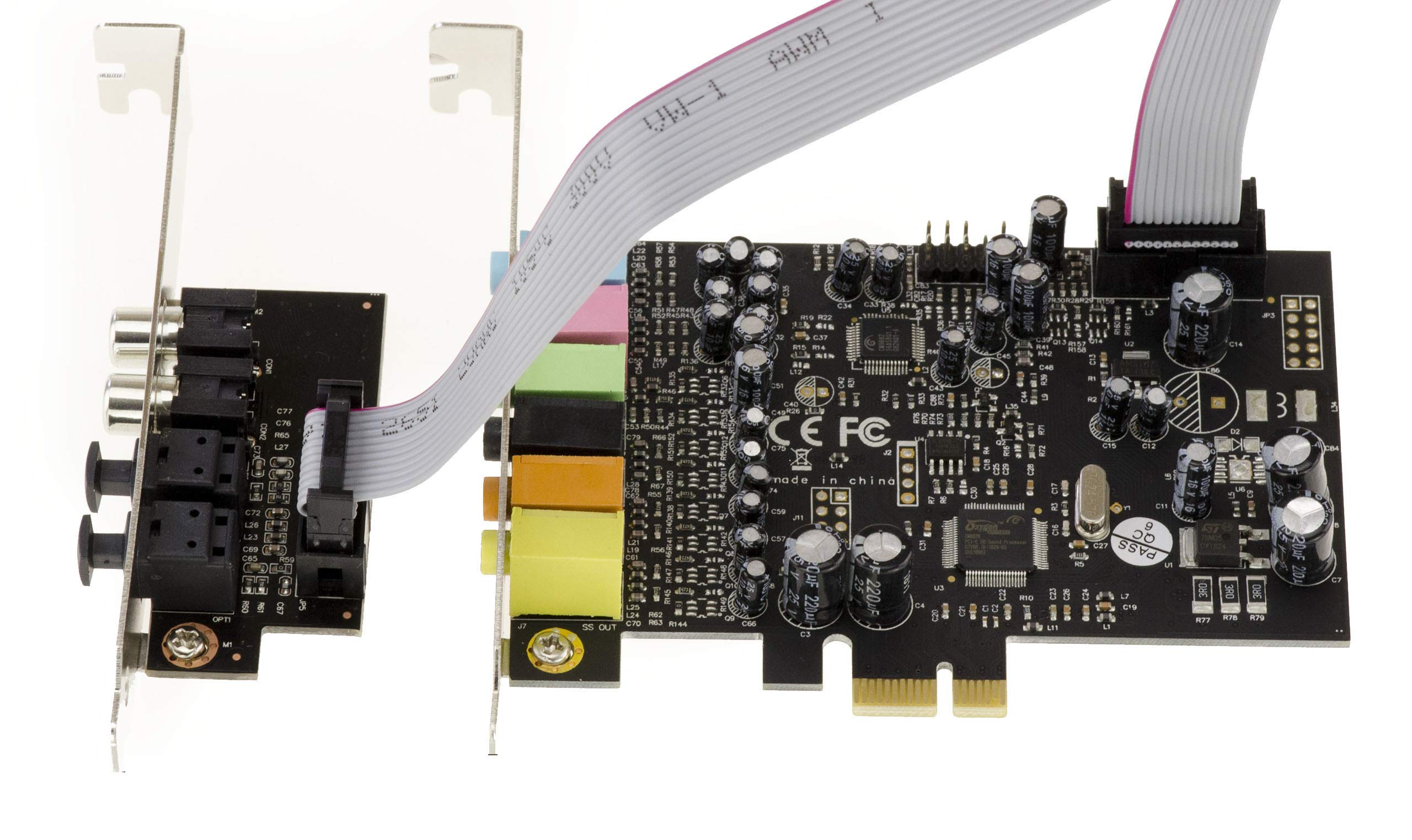 KALEA-INFORMATIQUE Scheda controller audio PCIe a 7.1 canali con chipset CMedia Oxygen CM8828 e CM9882A - ingressi e uscite digitali SPDIF.