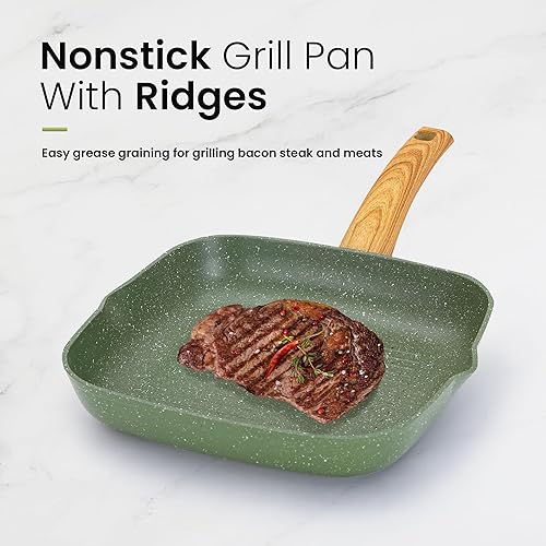 Miniatura 4 de Kitchen Academy Juego de ollas y sartenes antiadherentes, 30 piezas de utensilios de cocina de inducción y utensilios para hornear, juego de