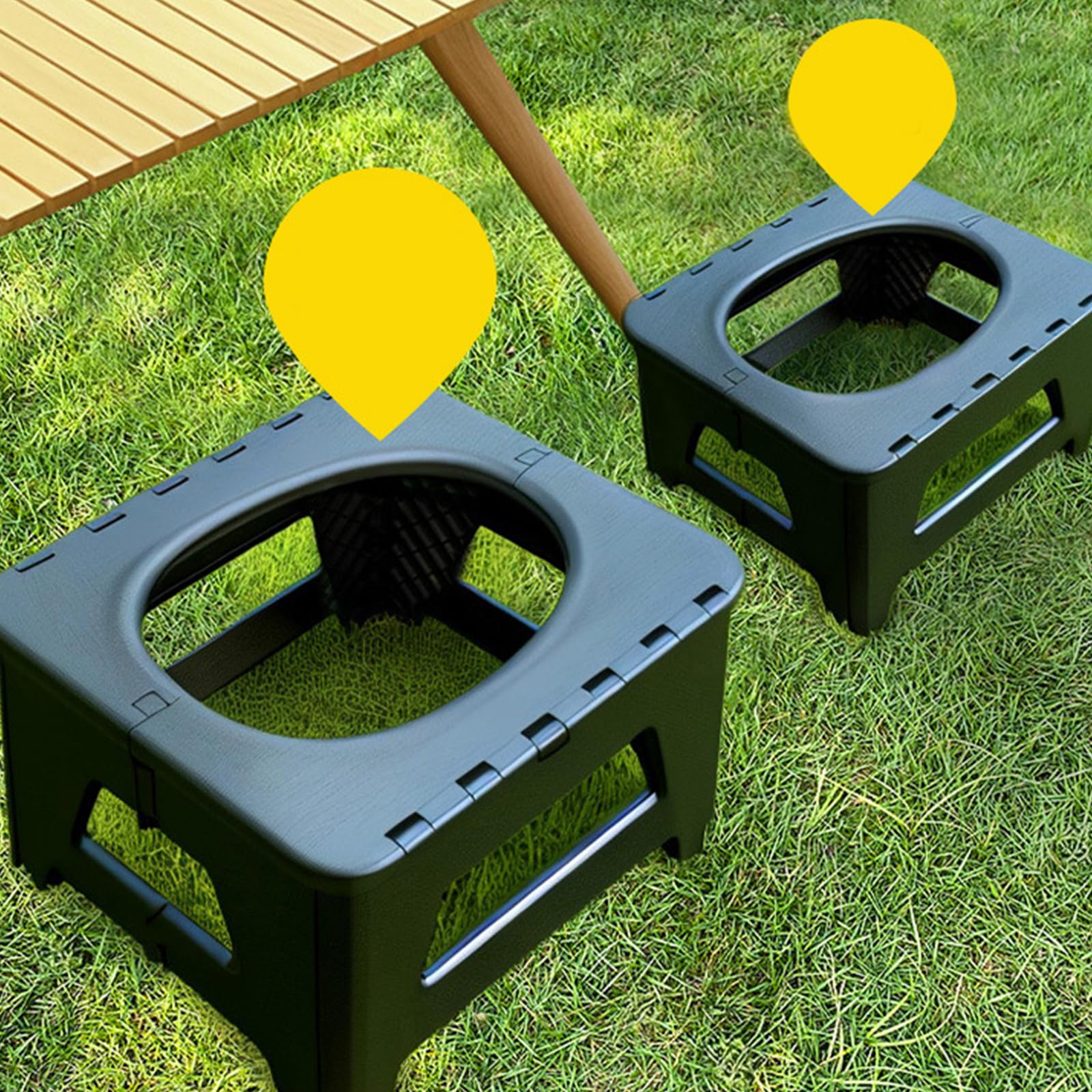 NUEAYMS Inodoro de emergencia para viajes de campamento, inodoro, plegable, compacto, ligero, de alta capacidad, con bolsa absorbente, Porta Potty