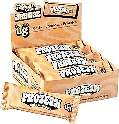 JHAMAL Barra de Proteína Vegan Bolo Indiano - Cremosa, Saudável, Rica em Proteínas - Vegana, Sem Glúten, Sem Adição de Açúcar, Sem OGM - Caixa com 12 un, 600g