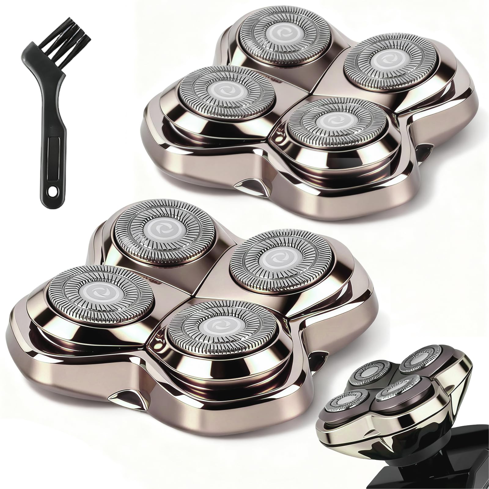 Lame de rechange pour tête de rasoir PRO 4,Compatible Pitbull Skull Shaver,Pitbulls Gold PRO,Silver PRO,Diamond,Platinum,Butterfly Kiss,Lames de rasoir pour hommes chauves(2 Pièce)