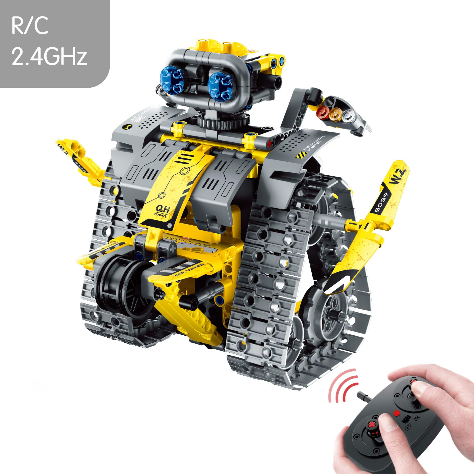 COLORBABY iM.Master Robot teledirigido 3 en 1, 434 Piezas, Radiocontrol 2.4GHz, Montaje mecánico, Diseño articulado, Transformación en 3 Modos, Estructura Robusta con Piezas móviles (85458)