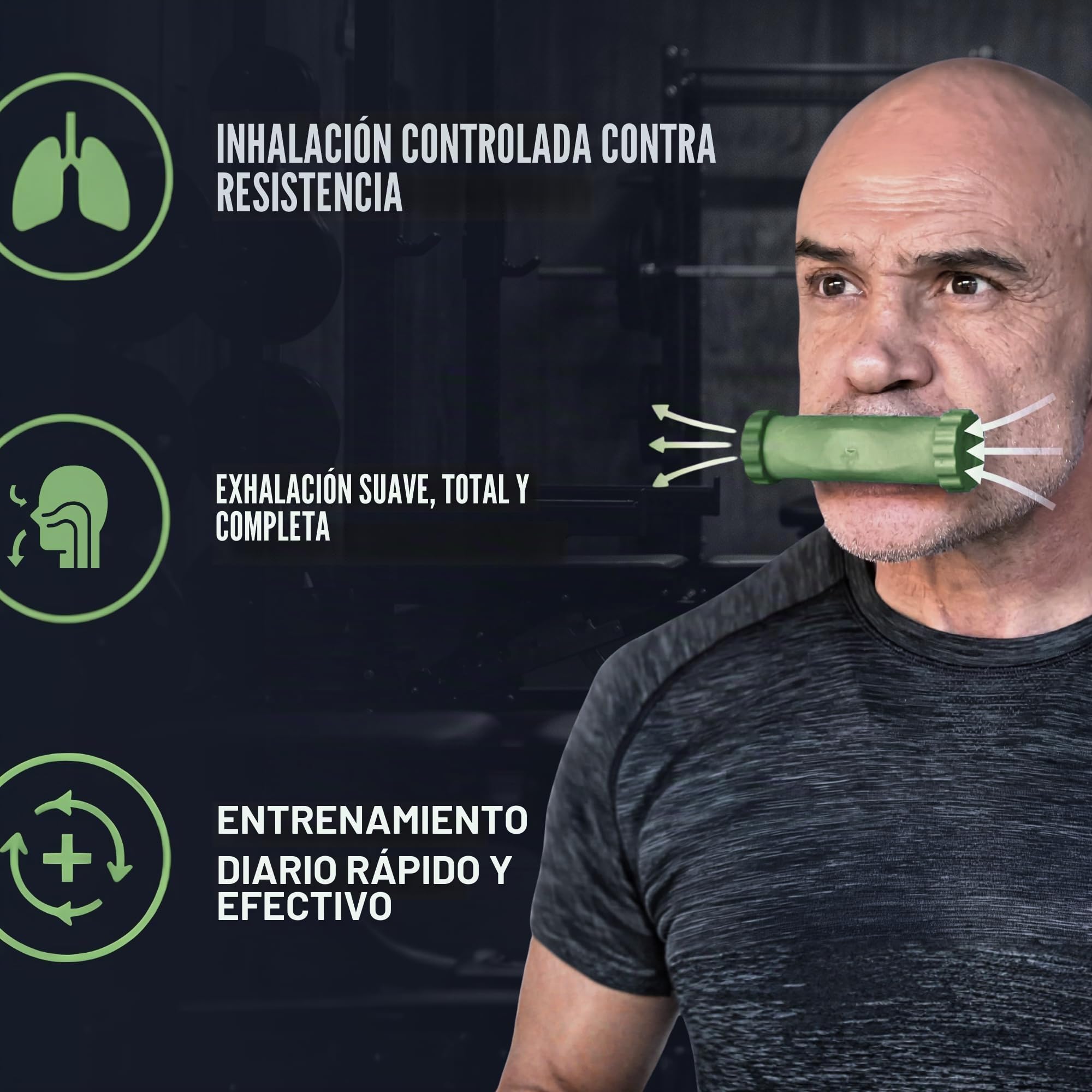 Bas Rutten, Respirador O2 O2 Respirador Entrenador Pulmonar