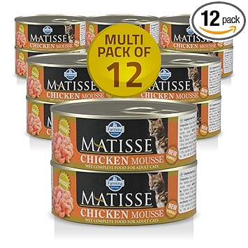 FARMINA Matisse CAT Mousse Chicken, Wet Food, Adult Cat, 12 Cans X 80 GMS Each