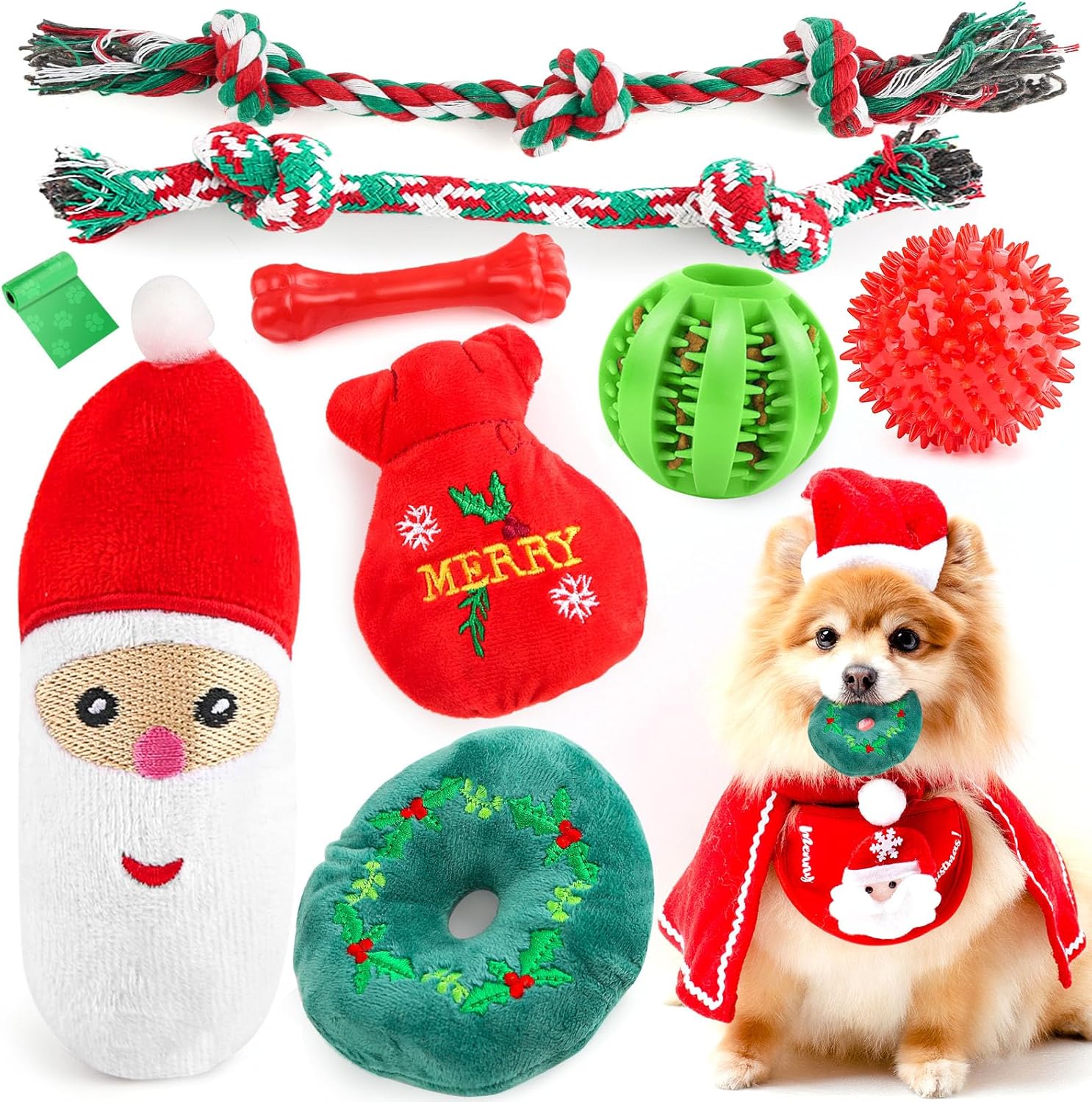 Luxury Christmas Puppy Chew Toy Set