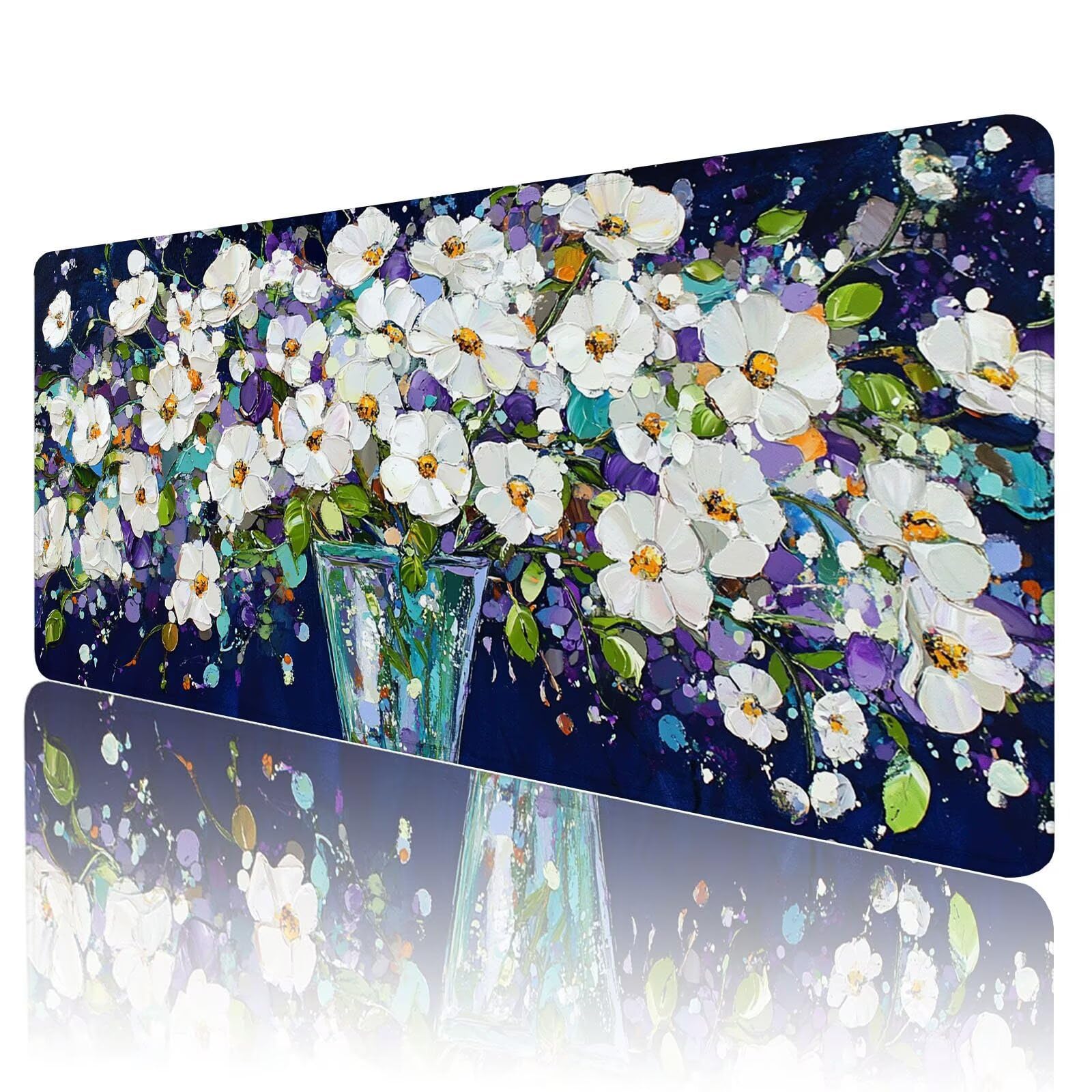 Podkładka pod mysz do gier biała duża podkładka pod mysz XXL 1800 x 900 mm gamingowa podkładka pod mysz fioletowa mata na biurko zwiększona precyzja i prędkość dla stabilnego chwytu na gładkich