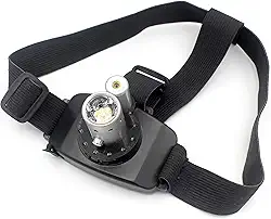 Lanterna de Cabeça LED Recarregável com Laser, Super Brilhante, Ideal para Corrida, Caminhadas, Acampamento, Pesca, Caça