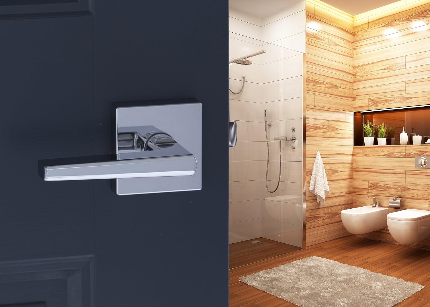 Copper Creek VL2220PS Verona Passage Door Lever
