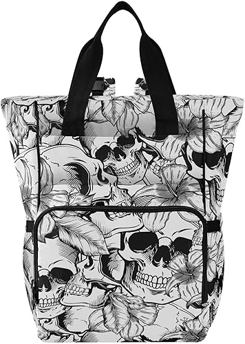 Miniatura 9 de MNSRUU Bolsa de pañales linda bolsa de pañales mochila multifunción viaje pañal Tote gran capacidad bebé bebé cambiador, Gótico 01, Urbano Moderno