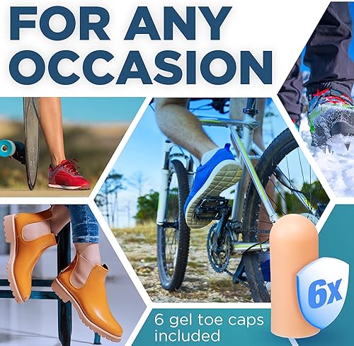 Miniatura 7 de Homergy Puntera de gel suave original  6 protectores de dedos pequeños y grandes para mujeres y hombres, mangas acolchadas para los dedos para