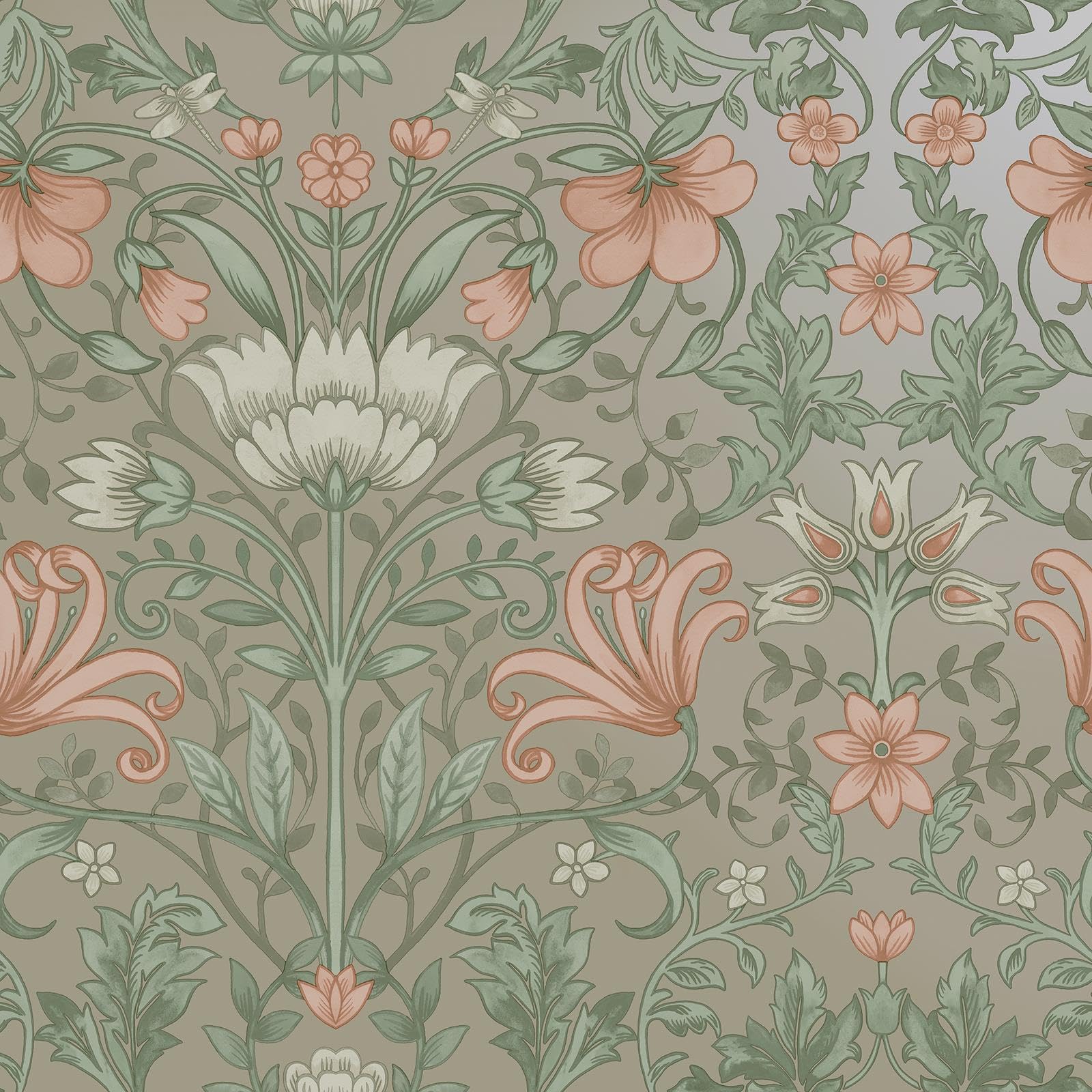 World of Wallpaper Emiliana Vintage Floral Wallpaper, Champagne (91472)