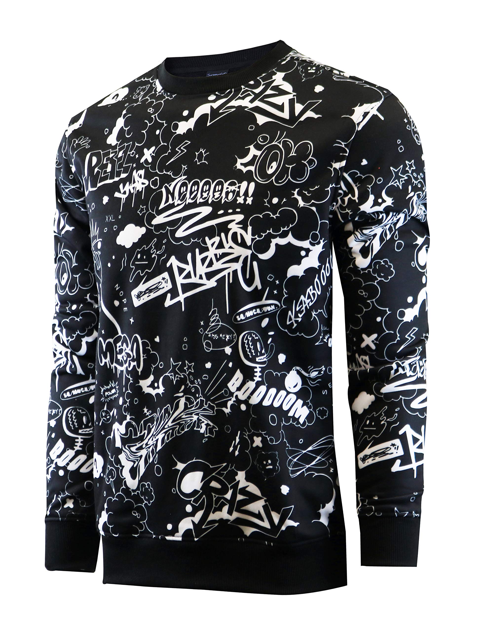 SCREENSHOT SIGNATURE F11076 Premium Fleece Streetwear Graphic Crew Neck Sweatshirt - Classic Fit