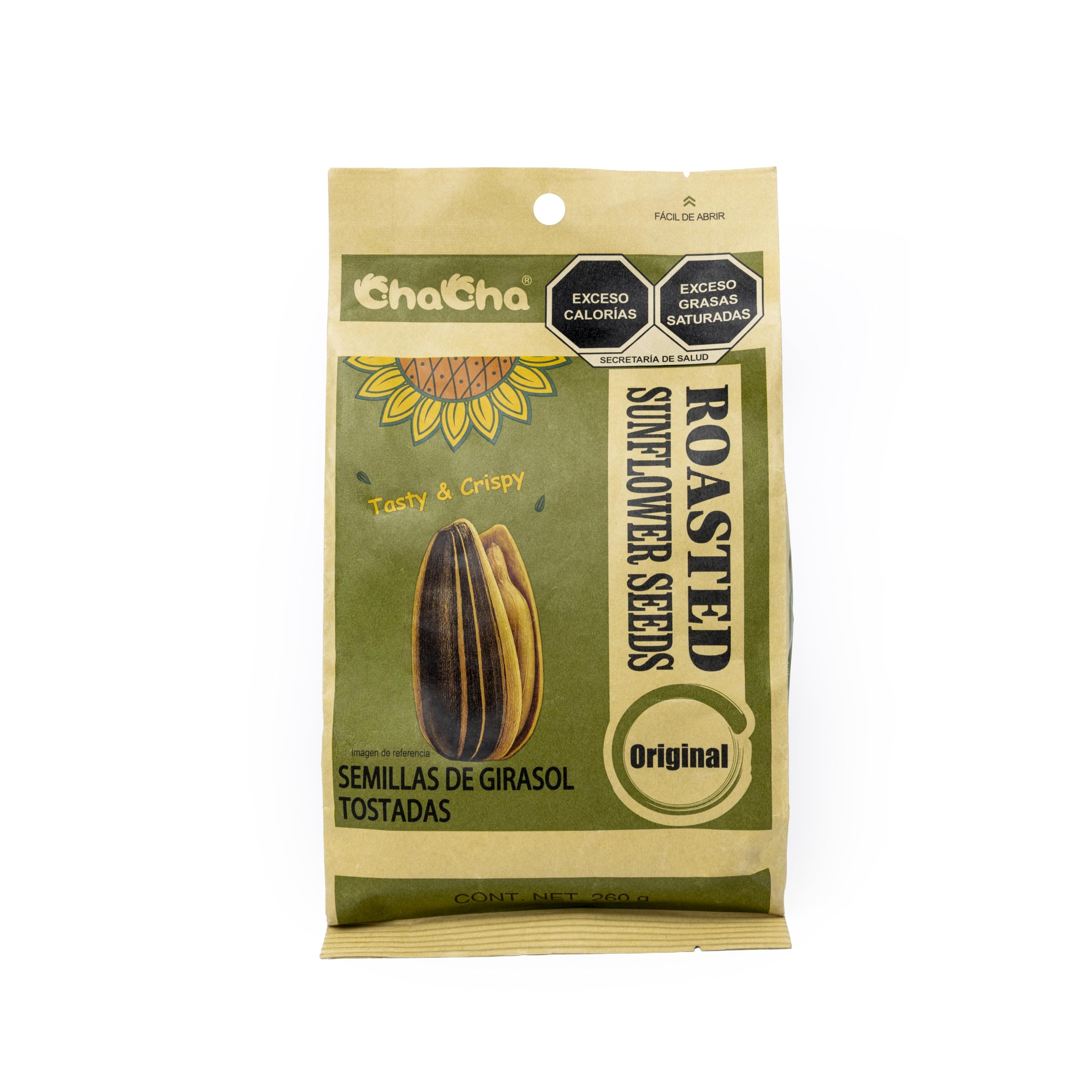 Cha Cha Sunflower Seeds (Roasted) 250g 100% Natural Flavor (16 Bags)