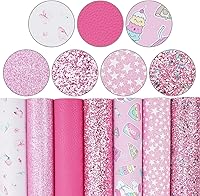 Vista 26 de Litchi Paquete de 6 hojas de cuero sintético de 8 x 12 pulgadas para aretes de lazo, tela de vinilo fácil de cortar para Cricut, cuero sintético