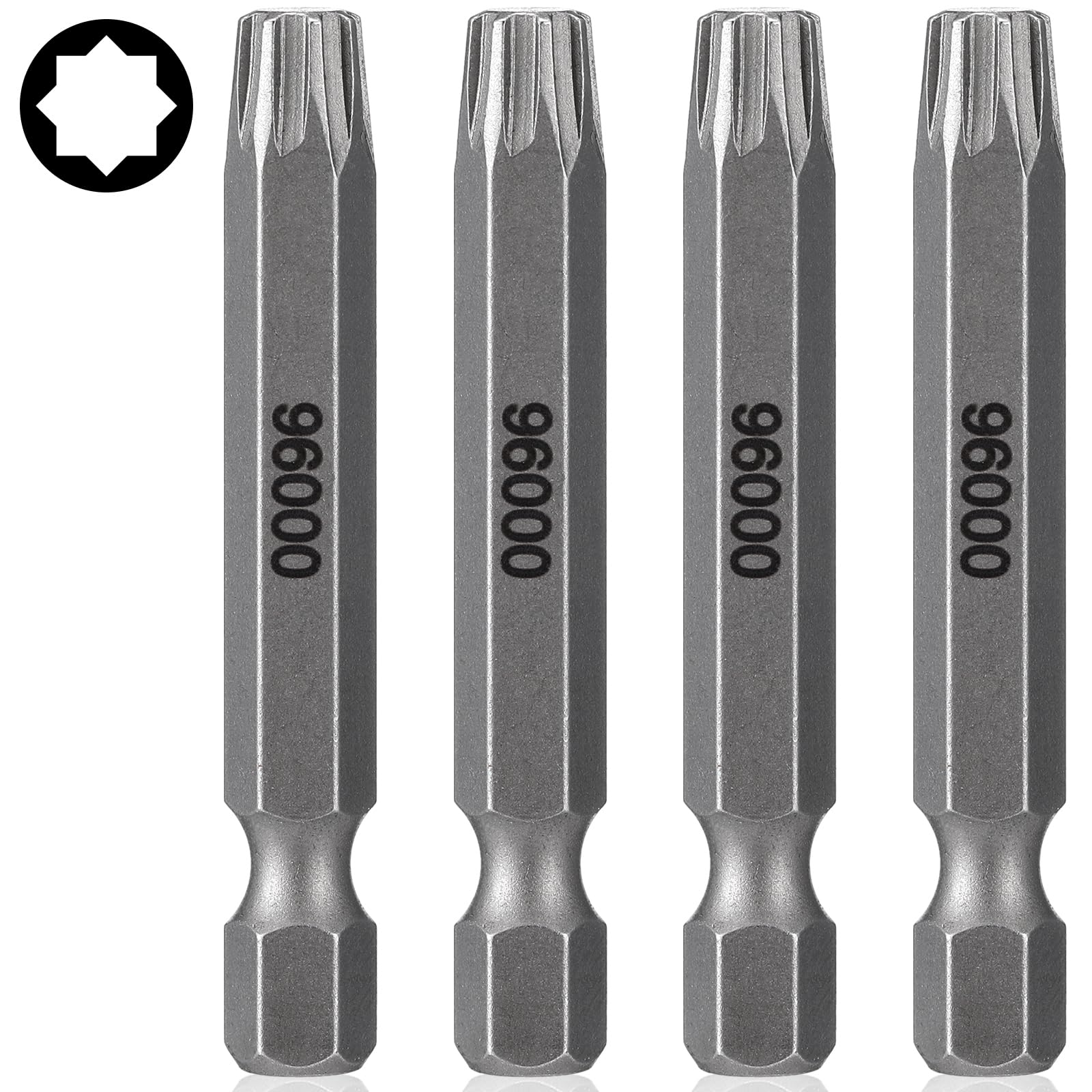 MorningRo 4pcs Spider Driver Bits, 8 point star bit 2