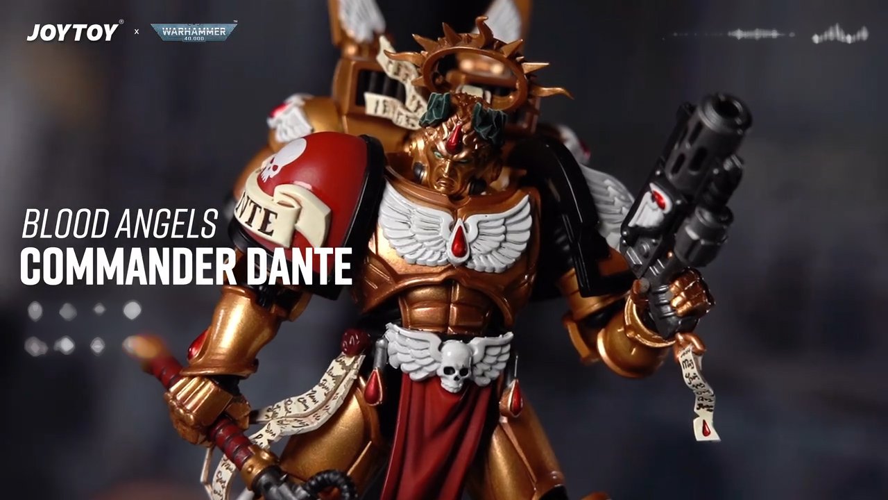 JOYTOY Warhammer 40k Blood Angels Commander Dante Action Figure - 1/18 Scale Collectible