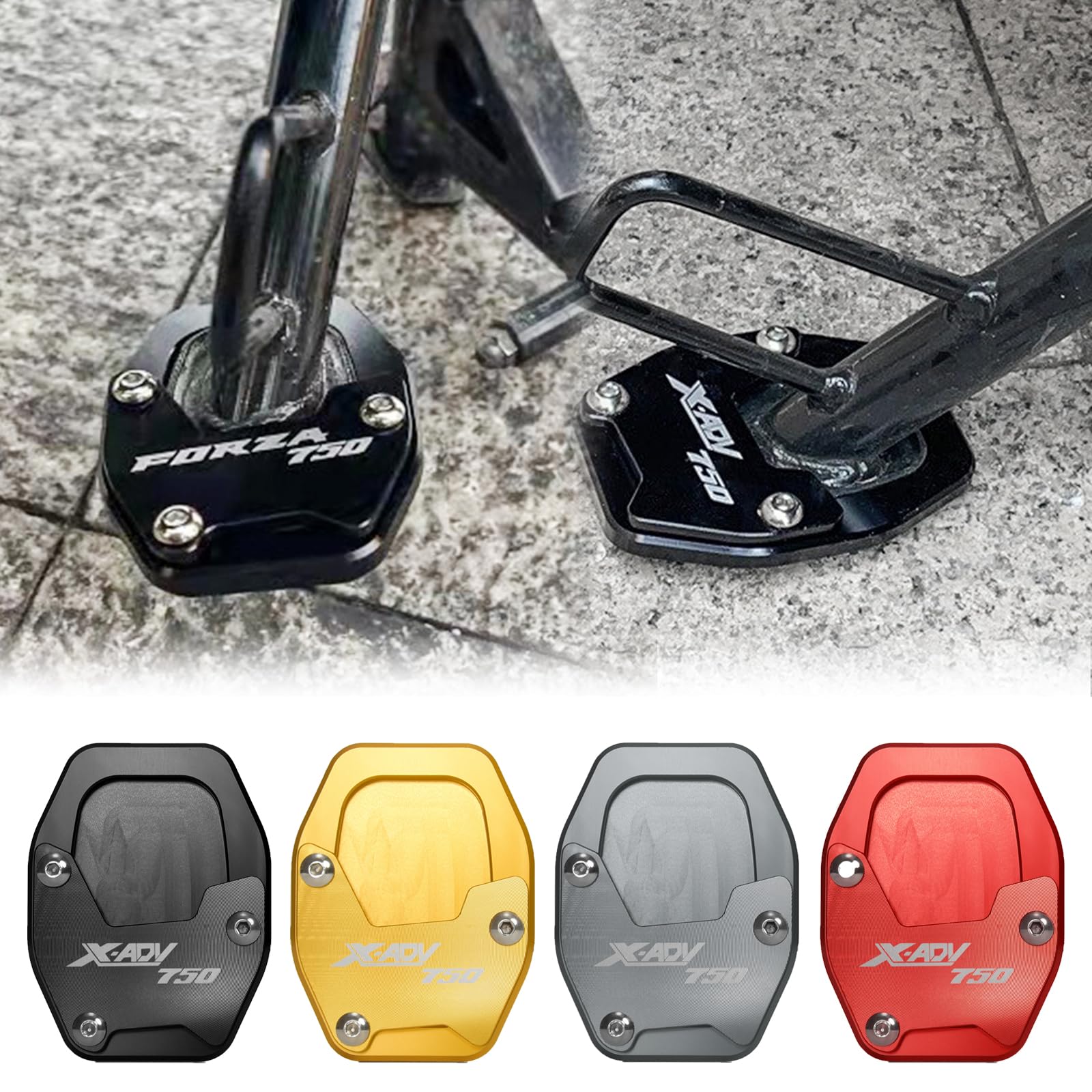 Supporto per cavalletto moto Piastra per cavalletto compatibile con Honda X ADV 750 X-ADV 750 XADV 750 2021-2025 Supporto per cavalletto in alluminio CNC Supporto per moto (Nero)