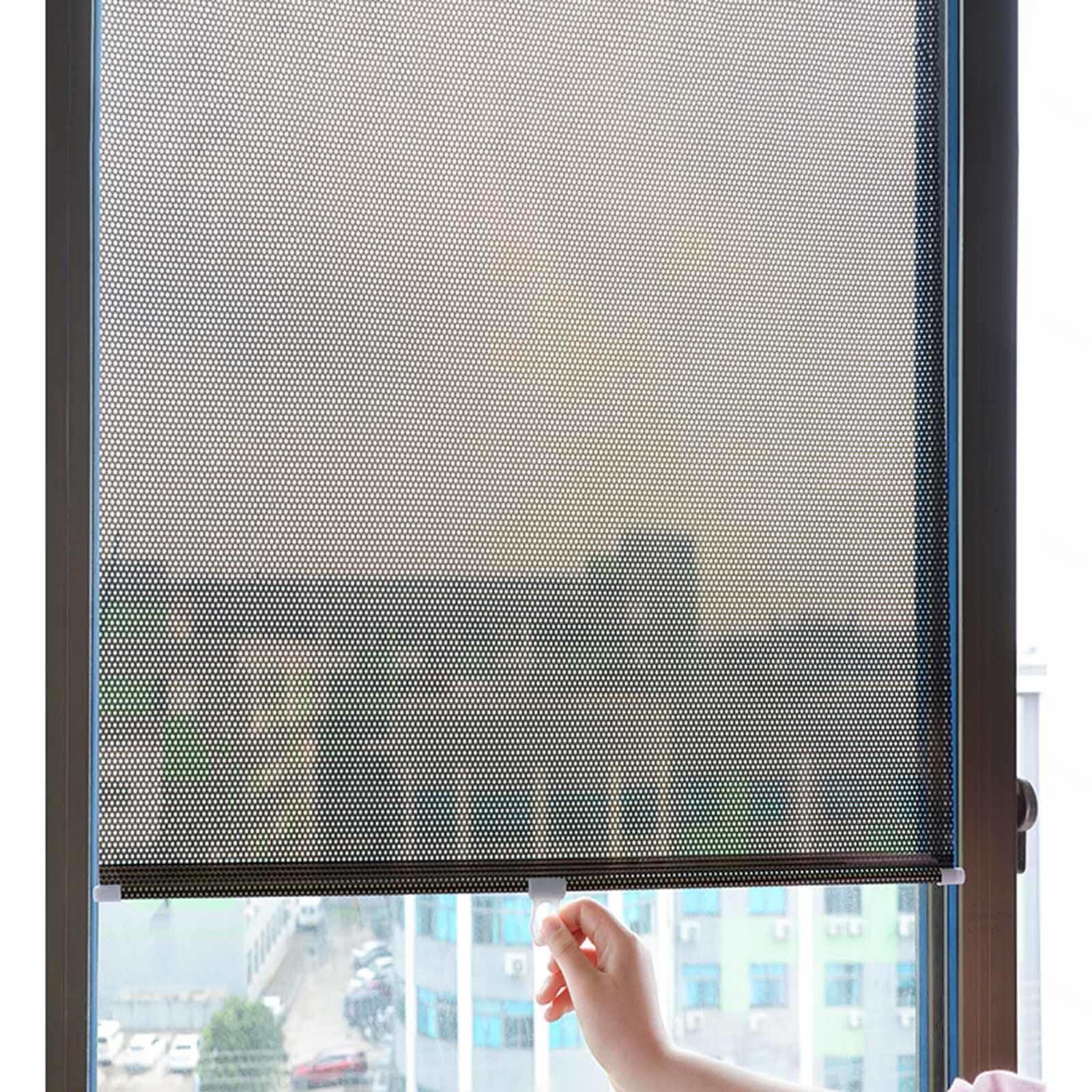 Sonakia Sunshade Roll Up Blinds With Suction Cups, Sun Protection Blackout Roller Blinds for Windows, Privacy Window Roll Up Shades, Temporary Blinds, No Drilling Required,58x125cm/23 * 49in