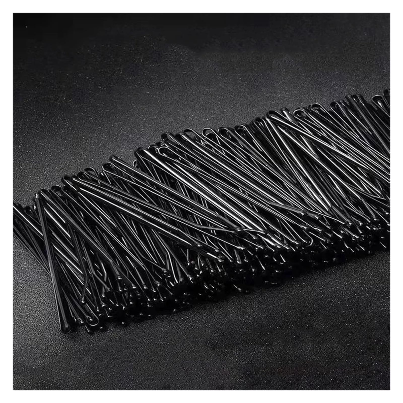 50/100 szt. 5.5cm w kształcie litery U aluminiowe spinki do włosów falowane spinki do włosów metalowe czarne wsuwki do włosów Barrettes narzędzia do fryzury ślubnej szpilka(Straight 100pcs)