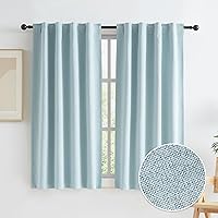 Vista 77 de Keqiaosuocai - 2 paneles de cortinas completamente opacas, de lino, con pestaña trasera, estilo rústico de granja, para sala de estar o casa