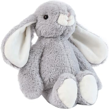 DILLY DUDU Gray Bunny Rabbit Stuffed Animal Plush Toy Best Gifts 10-Inch