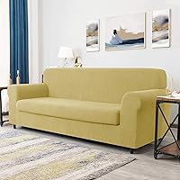 Vista 75 de CHUN YI - Funda elástica para sofá (7 piezas), funda para sofá de 3 plazas con tres respaldos y cojines separados con banda elástica, tela jacquard