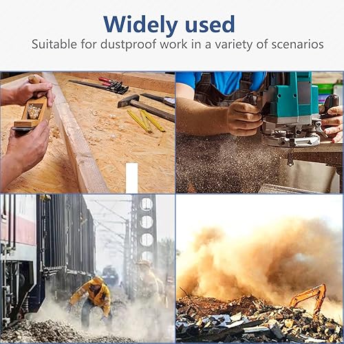 Miniatura 7 de Máscara respiradora con filtros, máscara reutilizable de medio gas con gafas de seguridad vuelve a los vapores orgánicos, polvo, productos químicos,