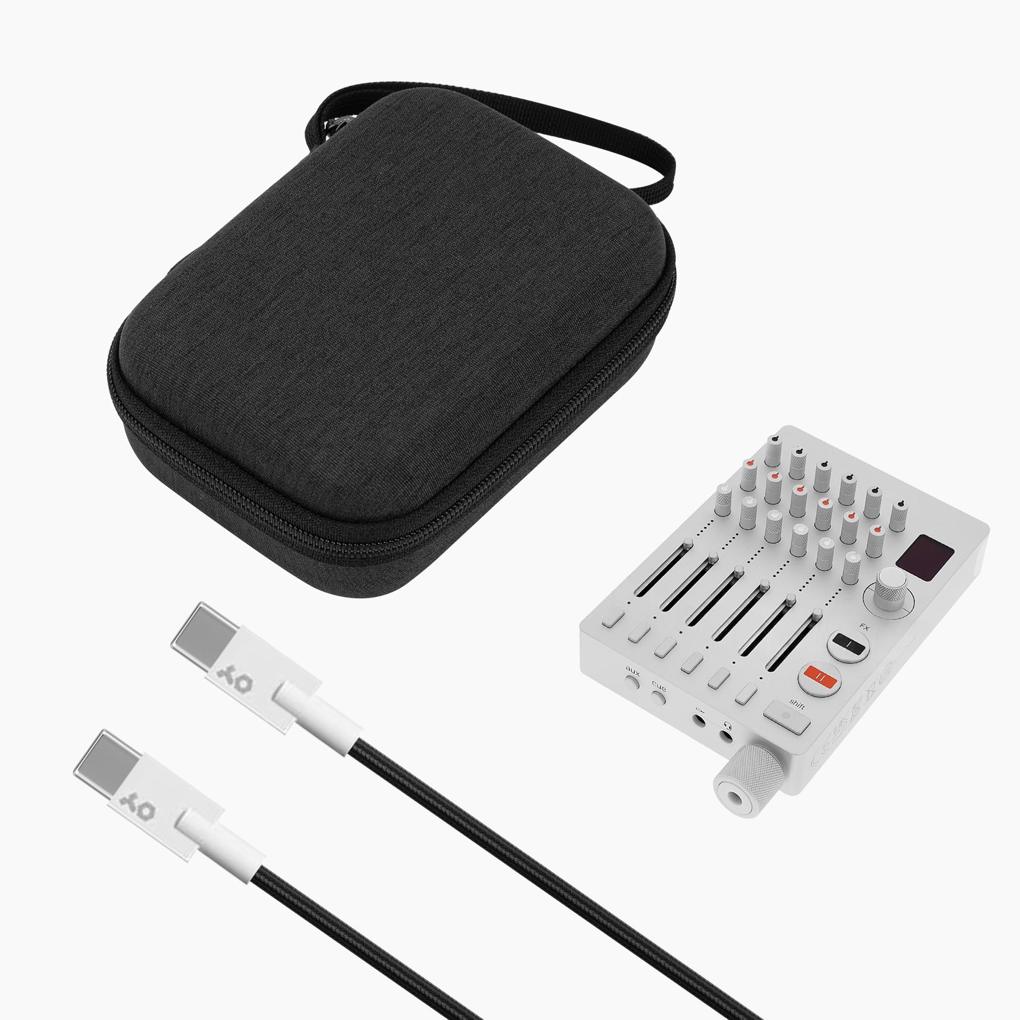 GEEKRIA Étui de transport pour interface audio, compatible avec Teenage Engineering TX-6, EVA Hard Shell Portable Travel Bag (gris foncé)