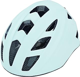 Prophete Bicycle Helmet with LED, EKO Glue On Technology, Safe Helmet for Men and Women, Size 52-59 cm, Adjustable and Comfortable, Stylish Design in White, Ideal for City and Leisure