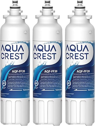 Miniatura 3 de AQUA CREST Filtro de agua para refrigerador ADQ73613401, repuesto para LG LT800P, ADQ73613402, ADQ73613408, ADQ75795104, 46-9490, LSXS26326S,