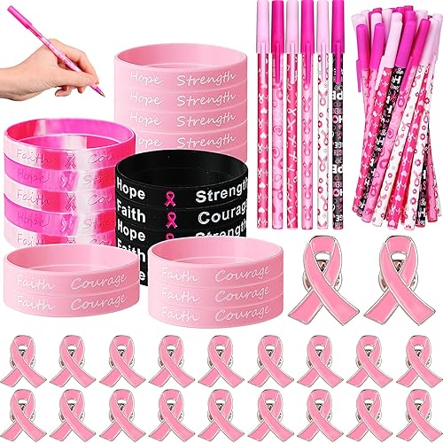 Los regalos para mujeres sobre el cáncer de mama incluyen alfileres de cinta inspiradores de silicona para concientización sobre el cáncer de mama,