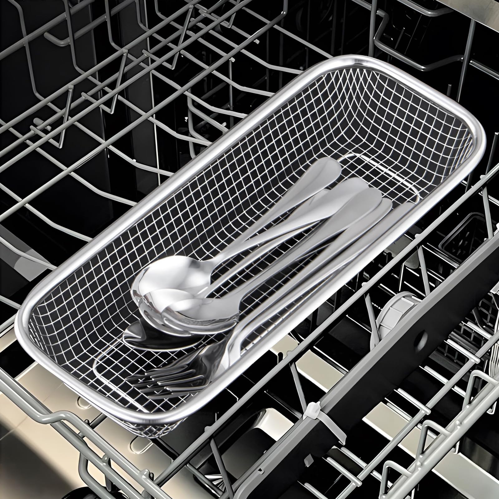 Estante de secado de utensilios, paquete de 3 soportes de acero inoxidable para lavavajillas, cesta de cubiertos compacta, escurridor de platos compacto para encimera de cocina, palillos,