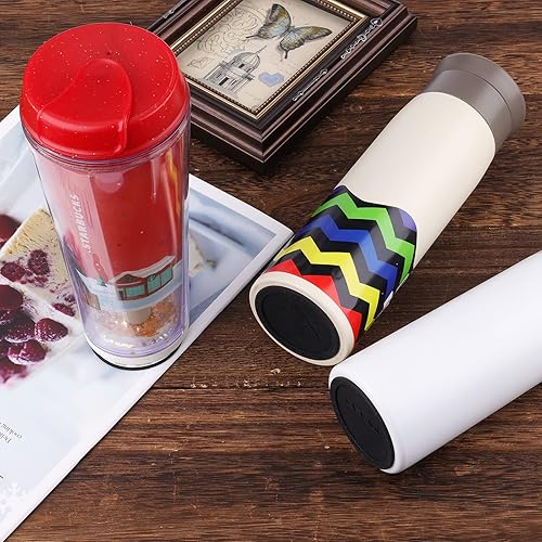 Miniatura 4 de 10 piezas de parte inferior de goma para vasos de sublimación, almohadillas de goma delgadas a granel para vasos de 20 onzas, parte inferior