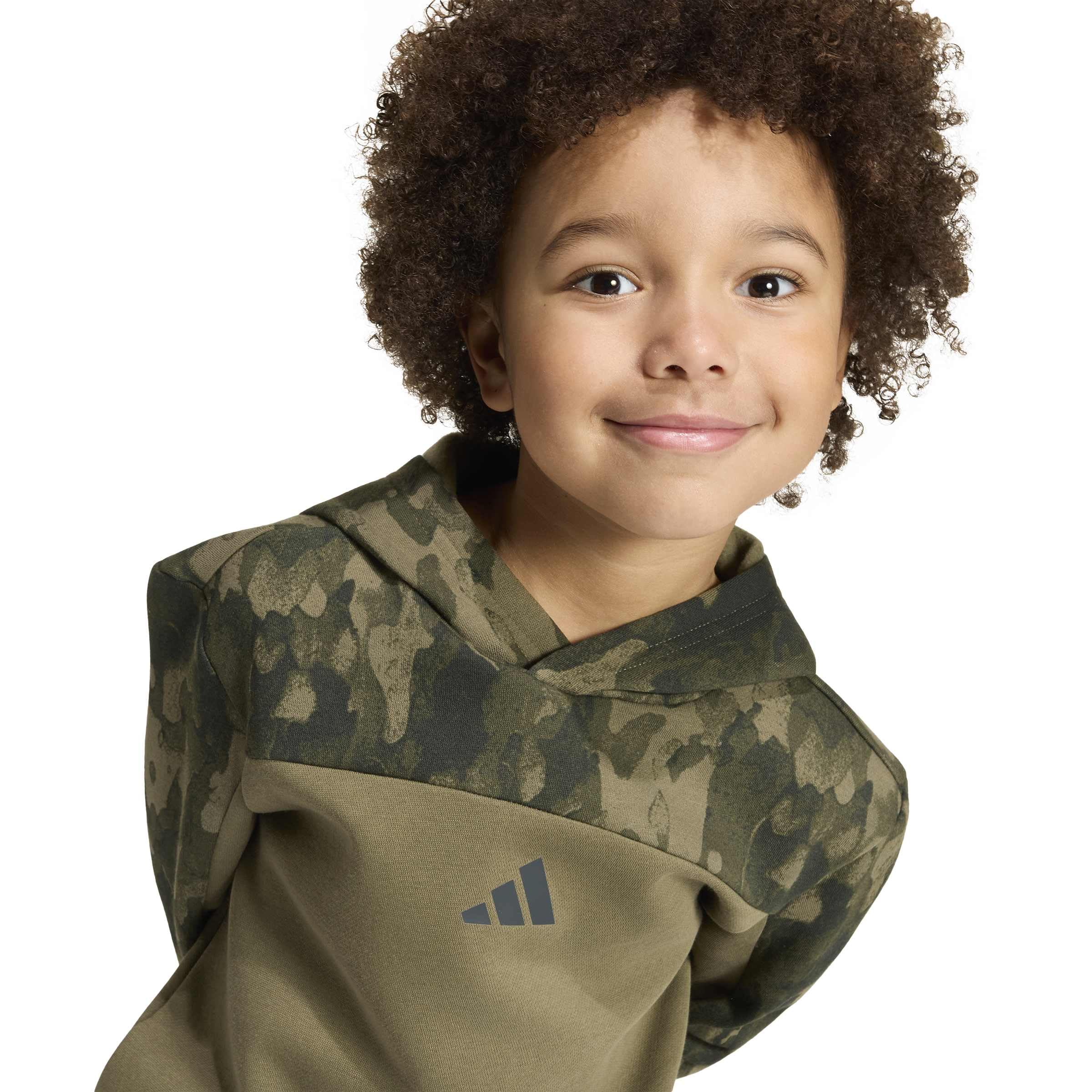 adidas Unisex Kinder Seasonal Essentials Hooded Fleece Jogger Set Little Kids Trainingsanzug (1er Pack)