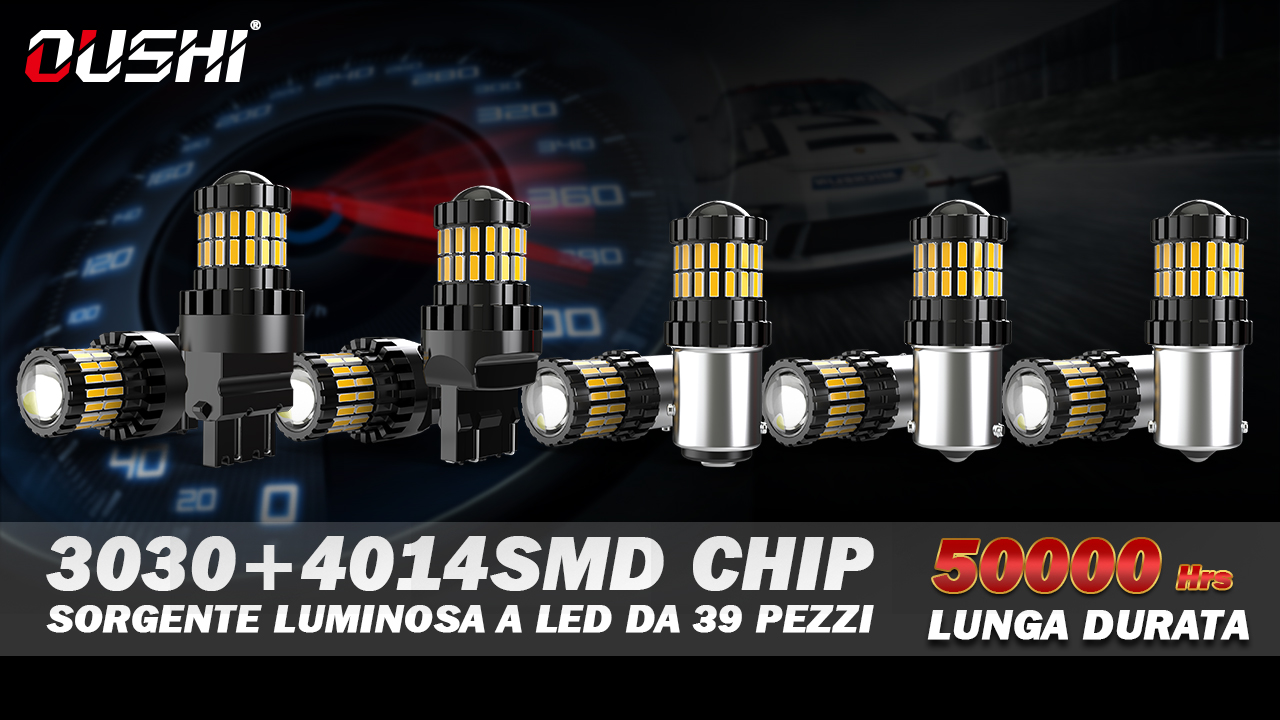 Lampadine LED 1157 Per Fanali Posteriori Auto - 2 Set (4 Pezzi), Colore Rosso, Per Luci Stop, Retromarcia E Frecce