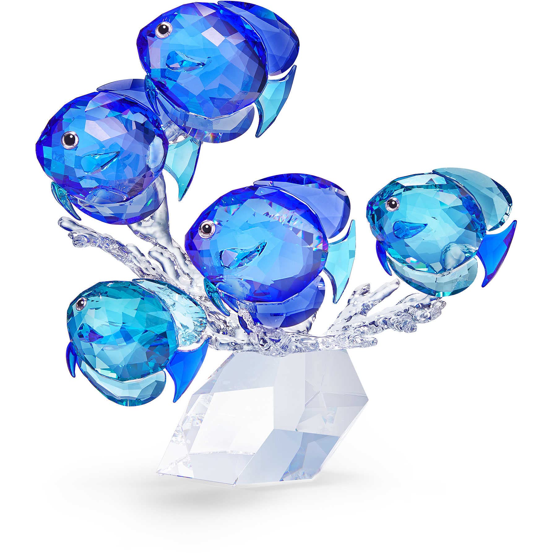 Swarovski Fischschwarm, Crystal Ocean 5493705 Neuheit 2020 und 4er Set EKM Living Edelstahl Strohhalme