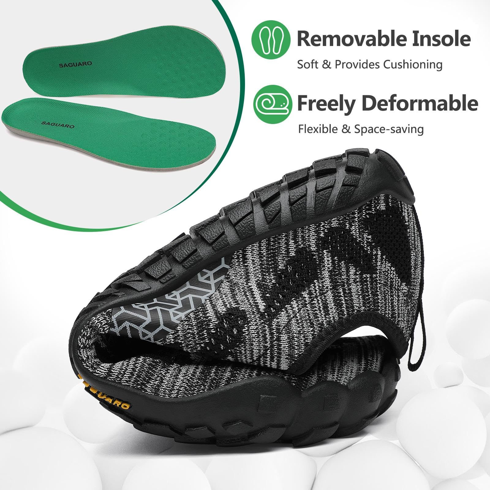 SAGUARO Estate Scarpe Barefoot Minimaliste Uomo Donna Comode e Leggere Antiscivolo Trekking Trail Running Scarpe Asciugatura Rapida Outdoor e Indoor