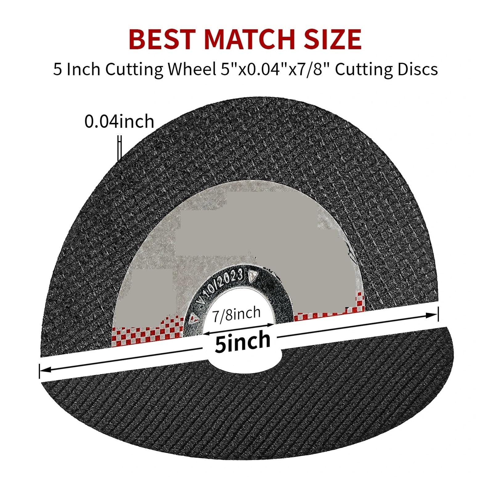 Tarcza tnąca Tarcze tnące ze stali nierdzewnej do metalu 125 mm, tarcza tnąca do szlifierki kątowej, końcówka do szlifierki kątowej ze stali do cięcia kamienia (20 sztuk)
