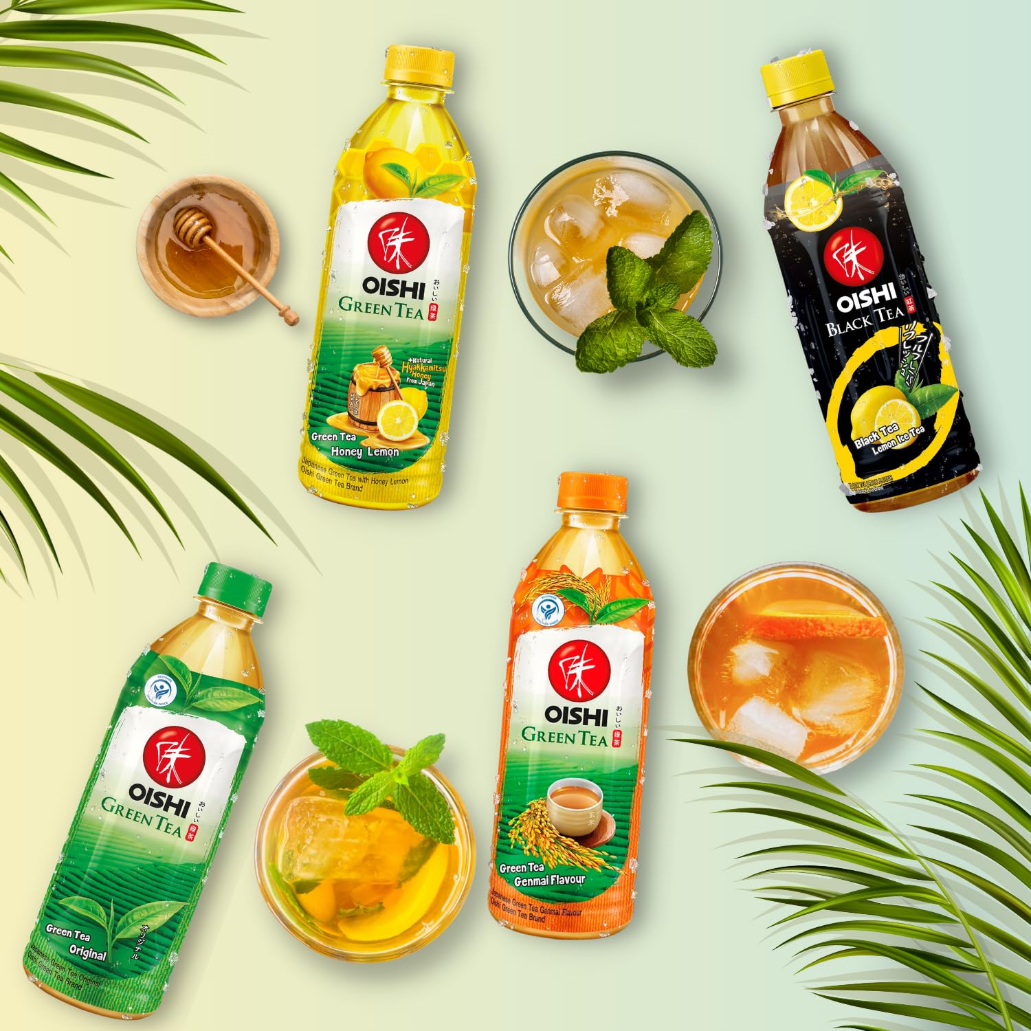 OISHI - Grüner Tee Honig Zitrone - Multipack (24 X 500 ML)