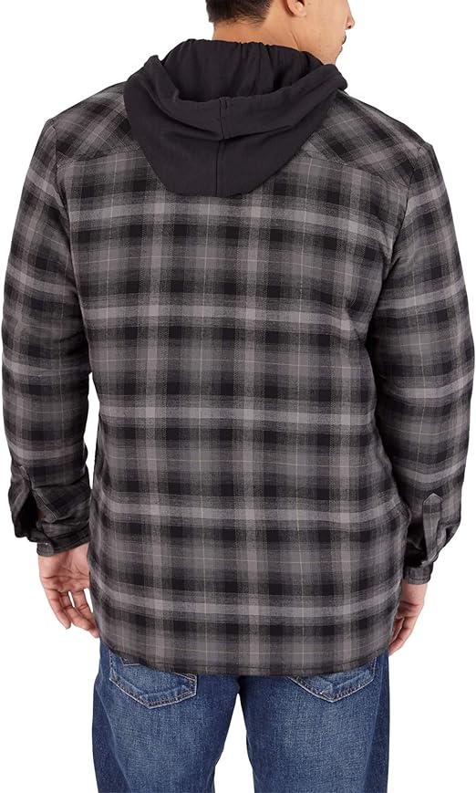Mens tall flannel hoodie Clearance