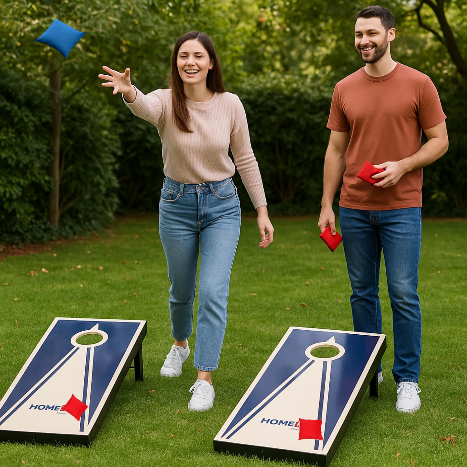 Jeu De Cornhole Portable – 6 Sacs, Pour Extérieur, Camping, Plage, Barbecue