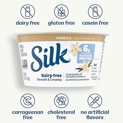 Miniatura 17 de Silk Alternativa de yogur sin lácteos de leche de soja, fresa, sin gluten, vegano, proyecto verificado sin OMG, 5.3 onzas