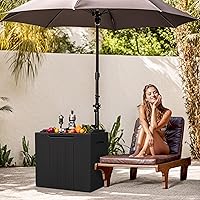 Vista 2 de Devoko Caja de almacenamiento para exteriores de 31 galones, caja de resina impermeable para terraza, con cierre y resistente a los rayos UV