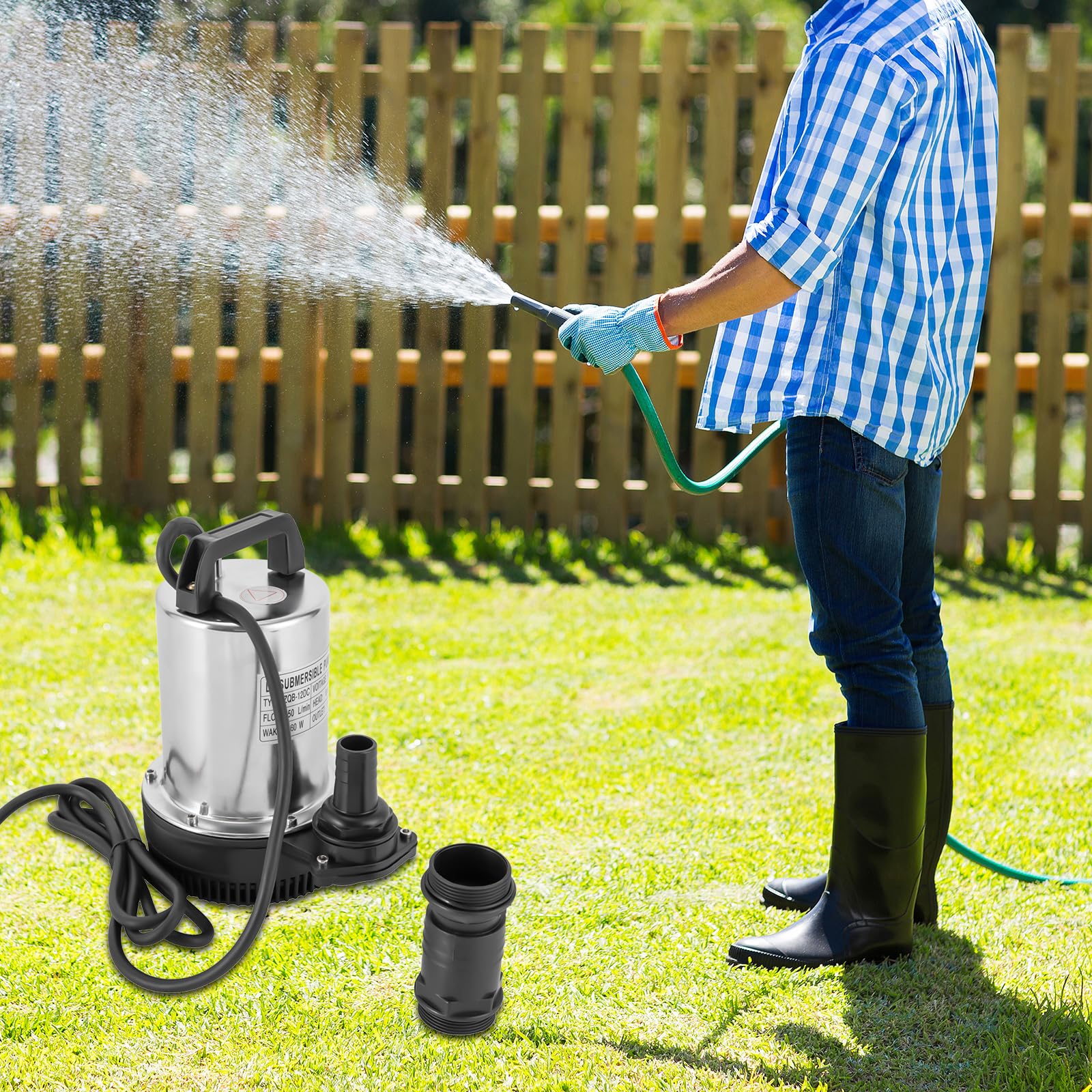 6000L/H Hochleistungs Tauchpumpe Wasserpumpe Pumpe Hoher Lieferdruck Fischzucht Pumpe 160W 12V