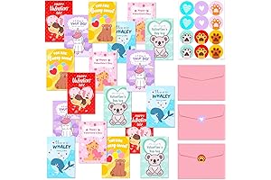 Yexiya Mini Valentine's Day Cards for Kids: Fun and Festive Animal Greetings