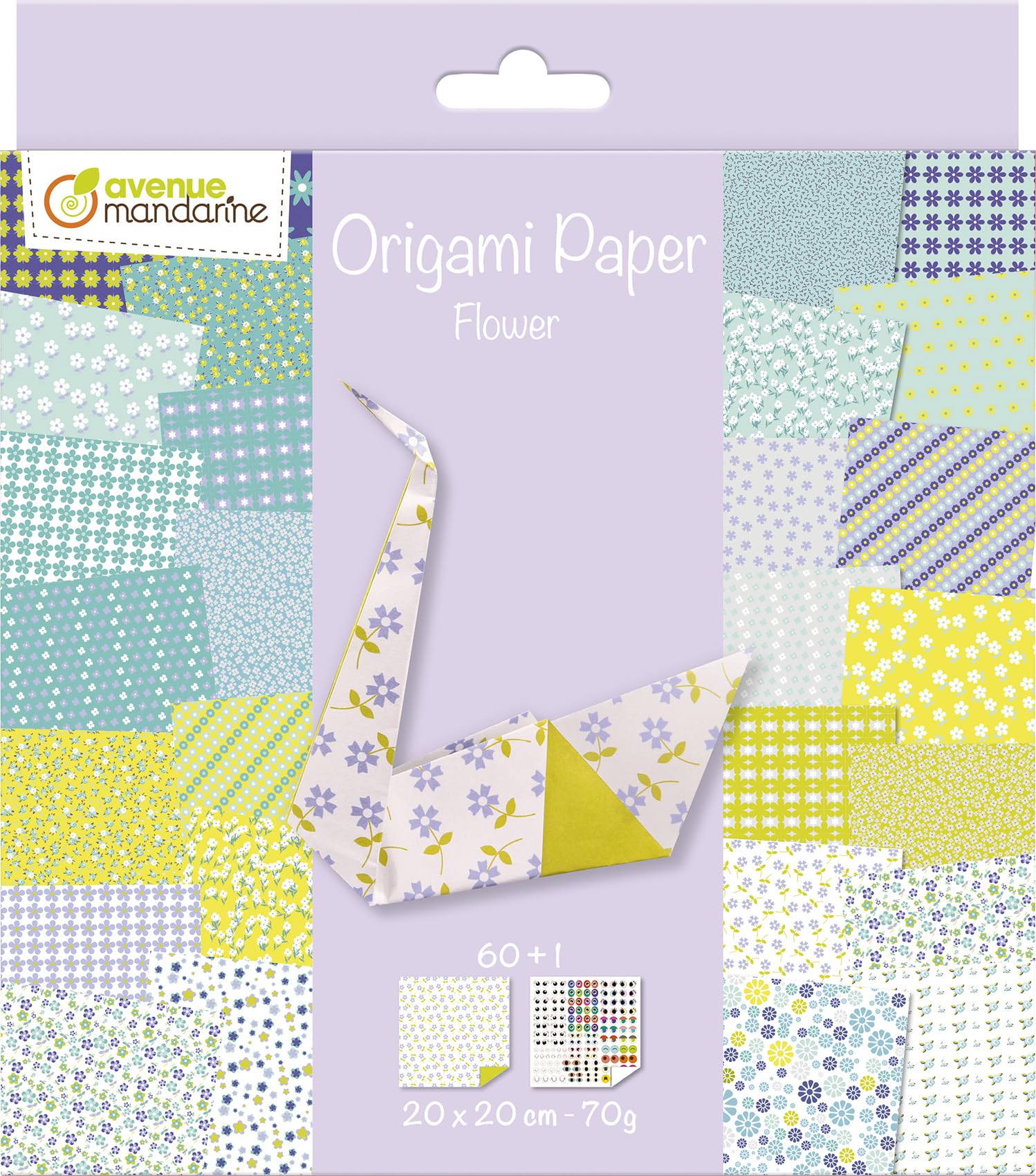 Avenue Mandarine flores de papel para Origami, multicolor