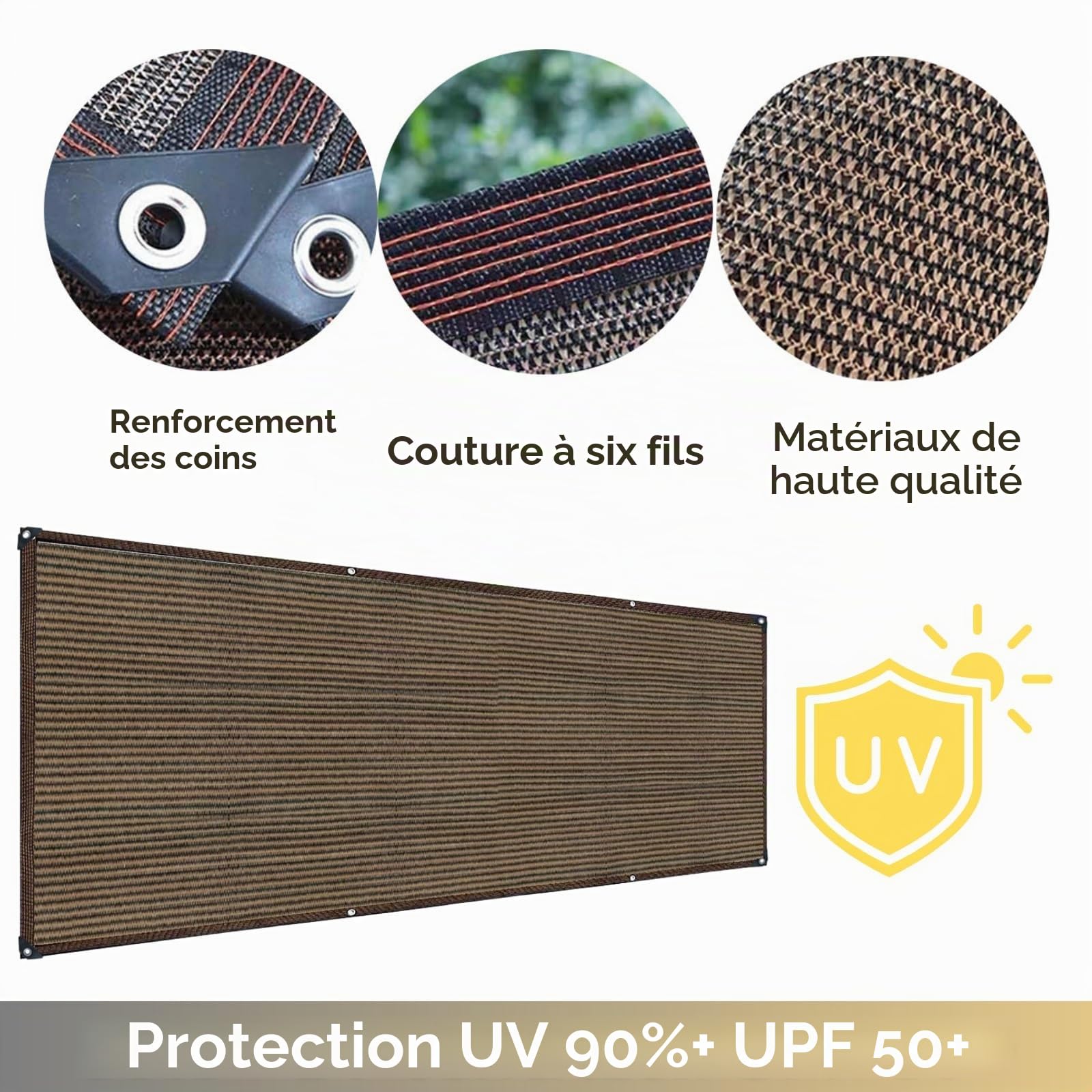 Générique Filet D'ombrage Pergola avec Œillets 2x4m 3x3 3x4m 2x5m 2.5x3 4x4m 4x5m 4x6m Toile Ombrage Exterieur, 90% Voile D'ombrage pour Jardinage Serre Potager Extérieur Protection(2.5x6 M)